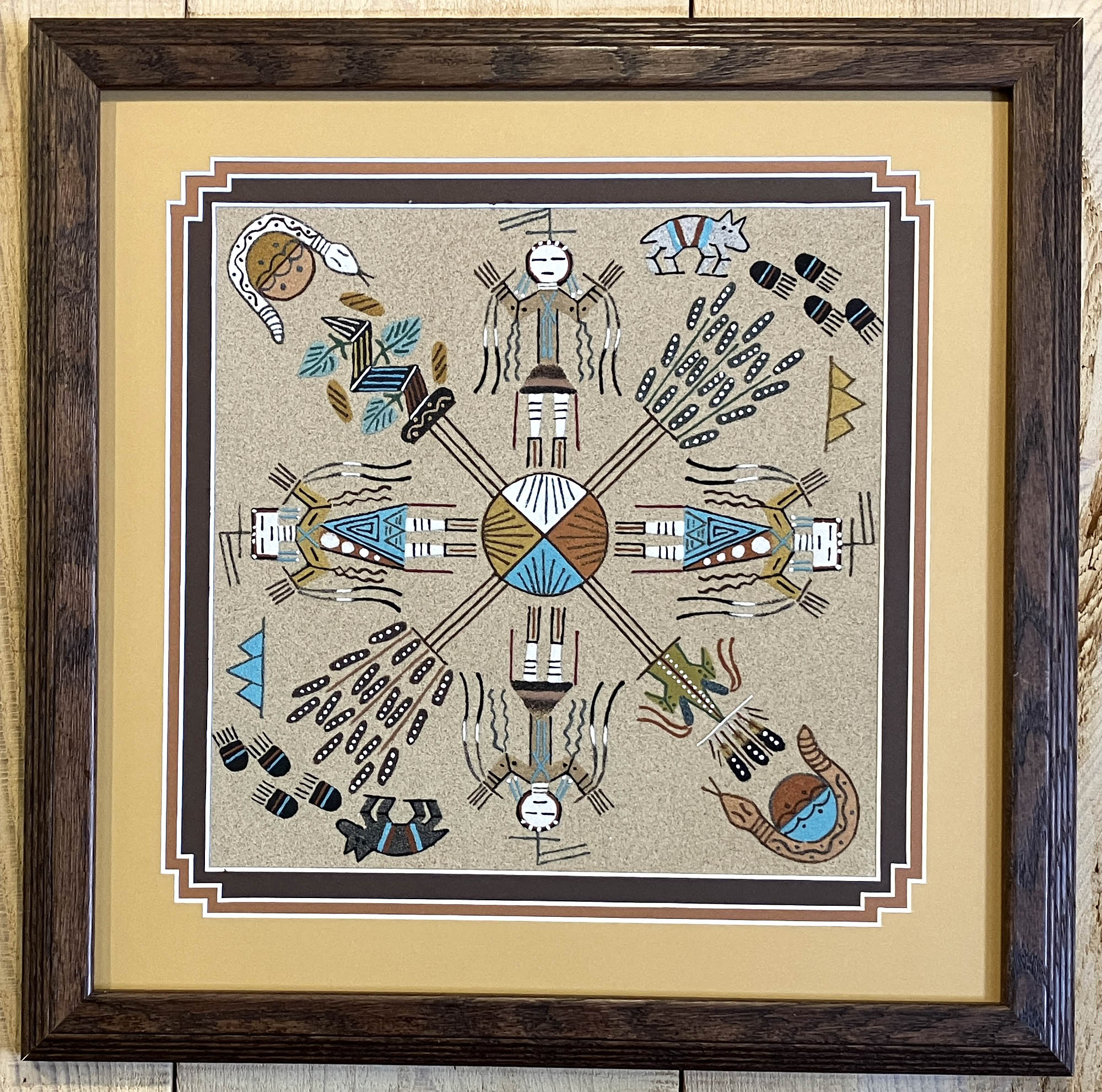 Herman Tom | Navajo Sandpainting of the Home of the Bear and Snake | Penfield Gallery of Indian Arts | Albuquerque, New Mexico